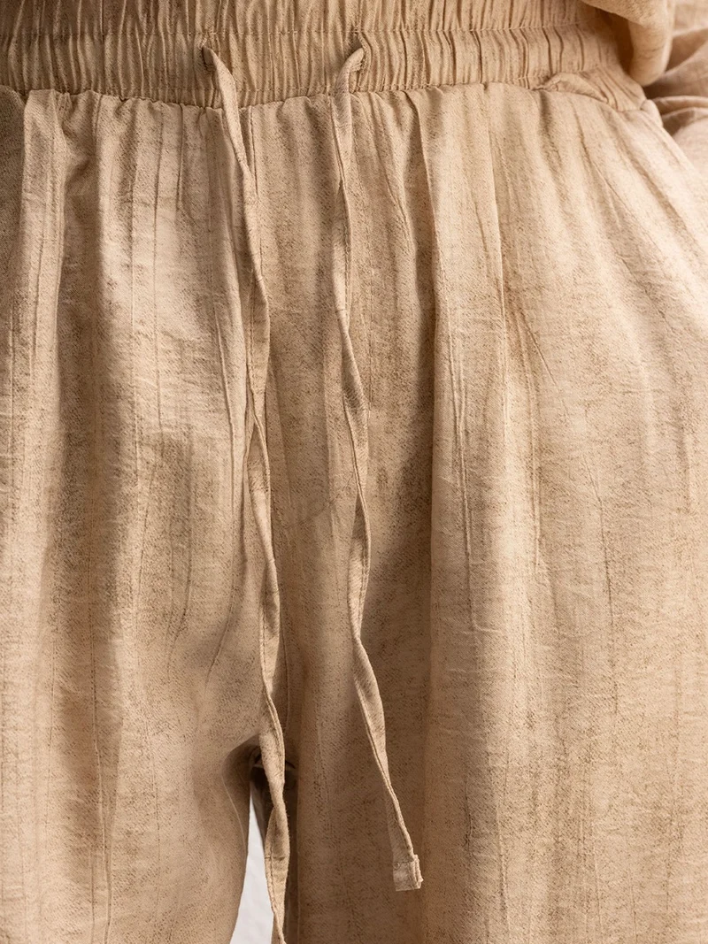 Giesto Beige Natural GIESTO Relaxed Fit Straight Leg Pants with Pocket for Men | Best Price UAE